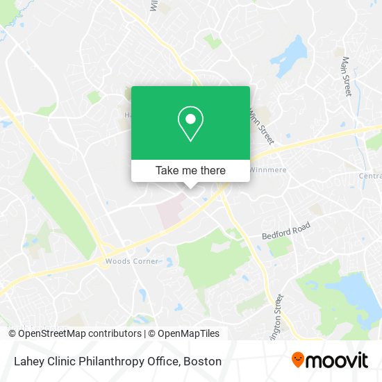 Lahey Clinic Philanthropy Office map