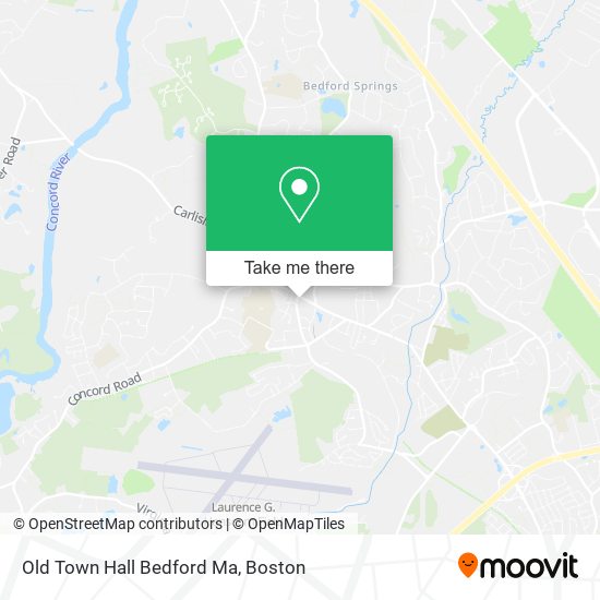 Mapa de Old Town Hall Bedford Ma