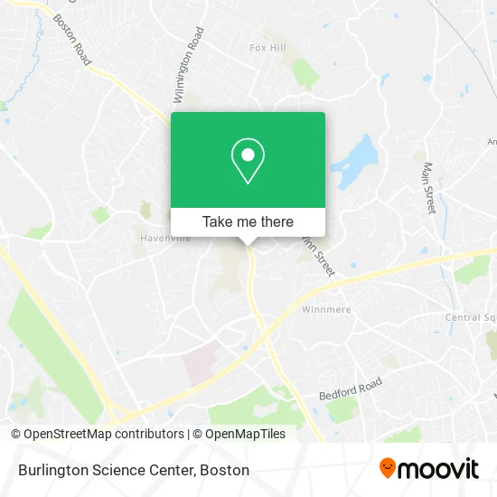 Burlington Science Center map