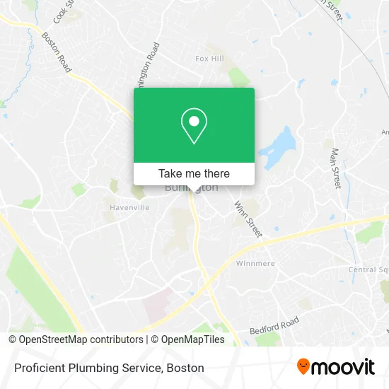 Proficient Plumbing Service map