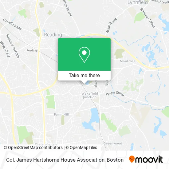 Col. James Hartshorne House Association map
