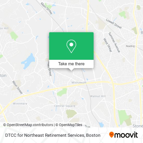 DTCC for Northeast Retirement Services map