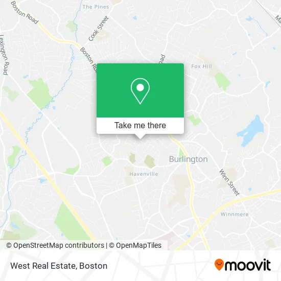 West Real Estate map