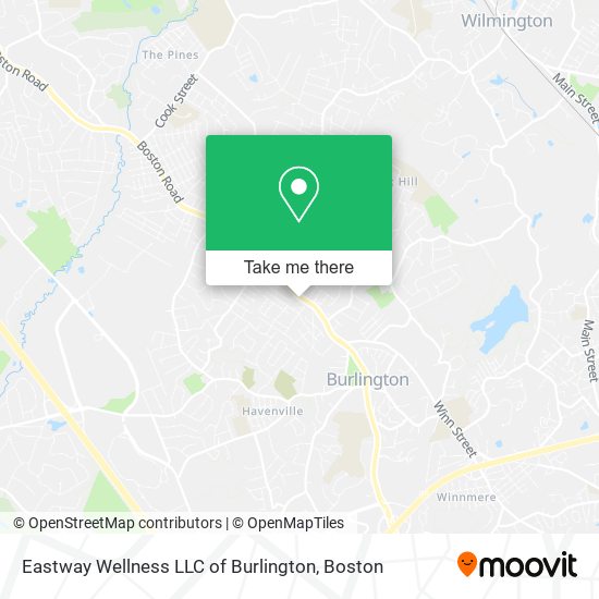 Mapa de Eastway Wellness LLC of Burlington