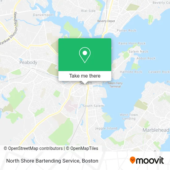 North Shore Bartending Service map