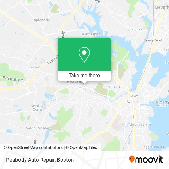 Peabody Auto Repair map