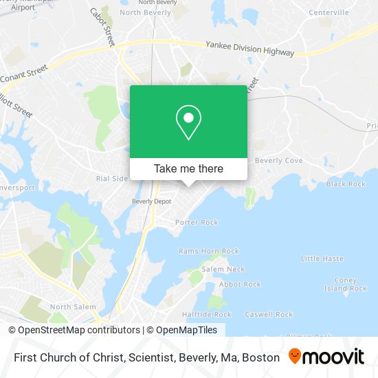 Mapa de First Church of Christ, Scientist, Beverly, Ma