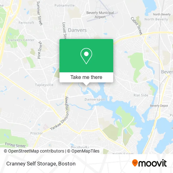 Cranney Self Storage map
