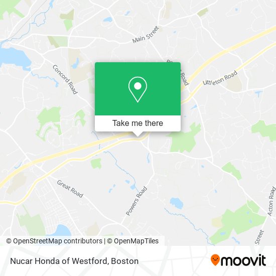 Nucar Honda of Westford map