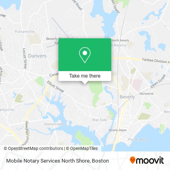 Mobile Notary Services North Shore map