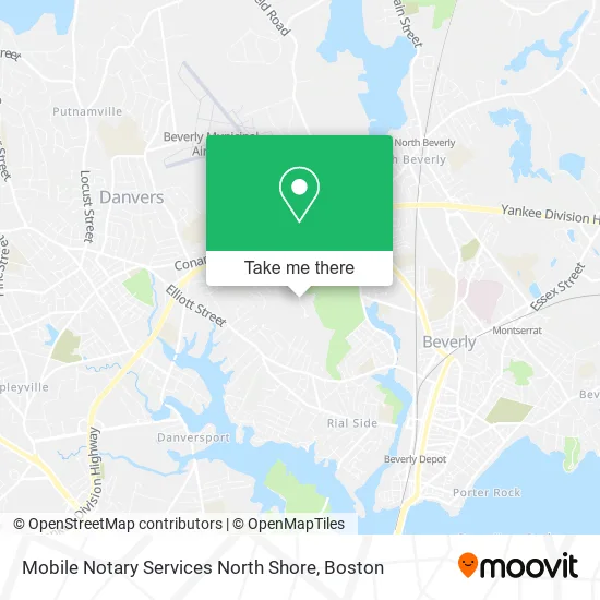 Mobile Notary Services North Shore map