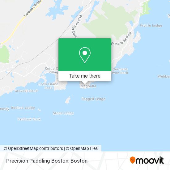 Mapa de Precision Paddling Boston