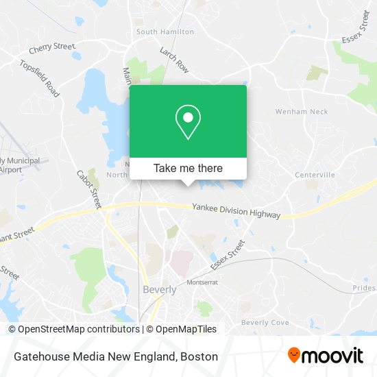 Mapa de Gatehouse Media New England