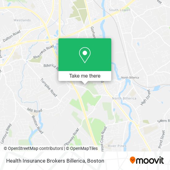 Health Insurance Brokers Billerica map