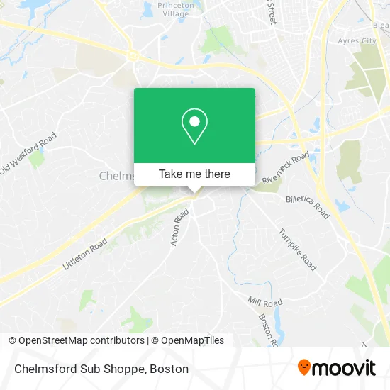 Mapa de Chelmsford Sub Shoppe