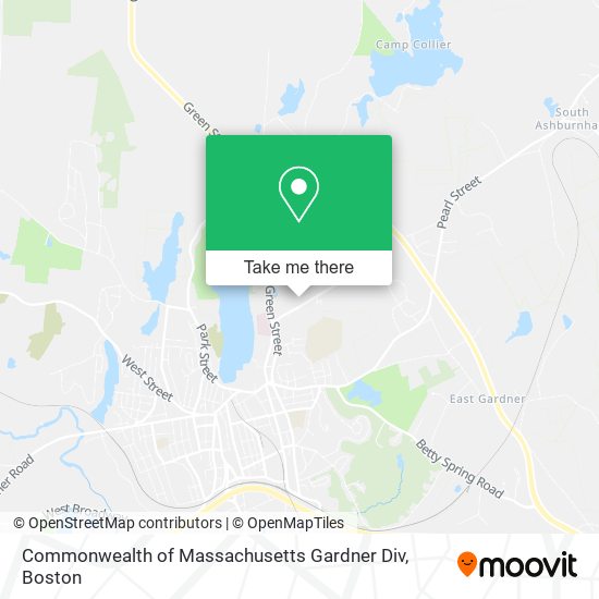 How to get to Commonwealth of Massachusetts Gardner Div by bus or train?