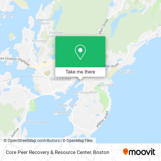 Core Peer Recovery & Resource Center map