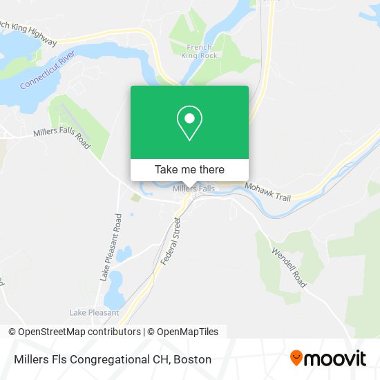 Millers Fls Congregational CH map