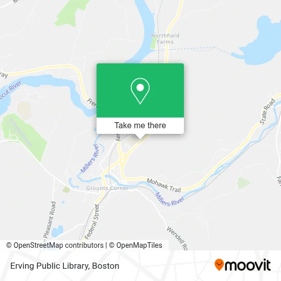 Erving Public Library map