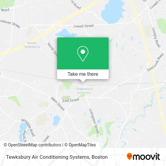 Tewksbury Air Conditioning Systems map