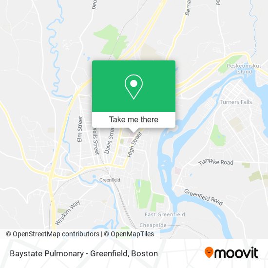 Mapa de Baystate Pulmonary - Greenfield