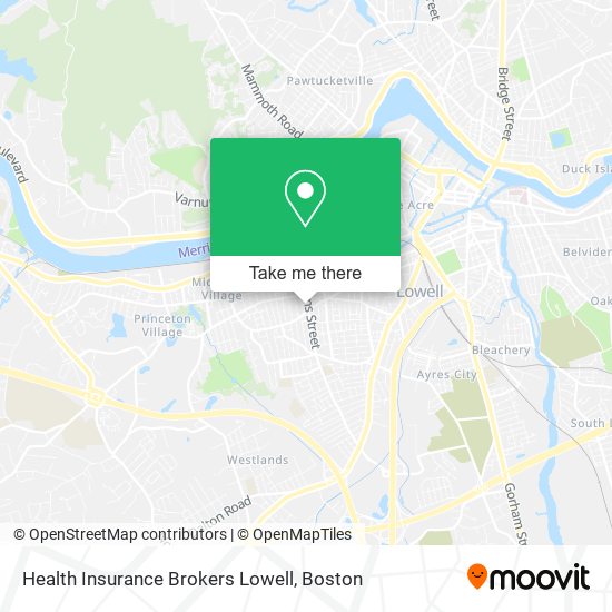 Mapa de Health Insurance Brokers Lowell
