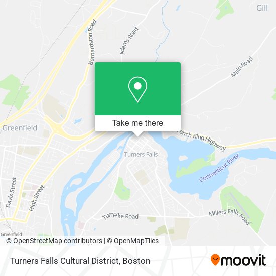 Turners Falls Cultural District map