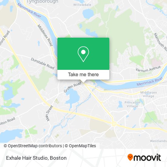 Mapa de Exhale Hair Studio