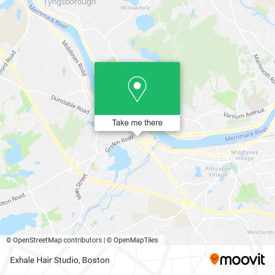 Mapa de Exhale Hair Studio