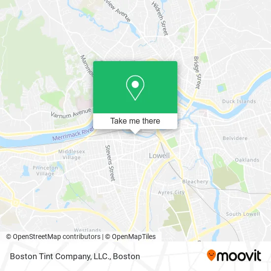 Boston Tint Company, LLC. map