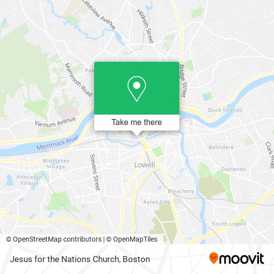 Jesus for the Nations Church map