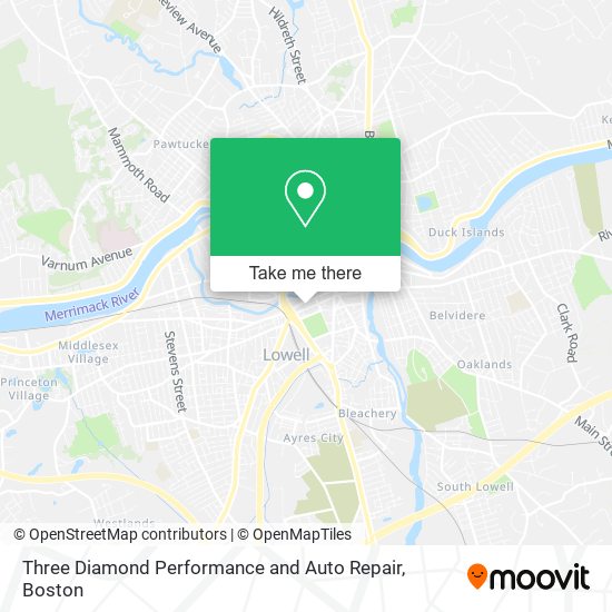 Mapa de Three Diamond Performance and Auto Repair