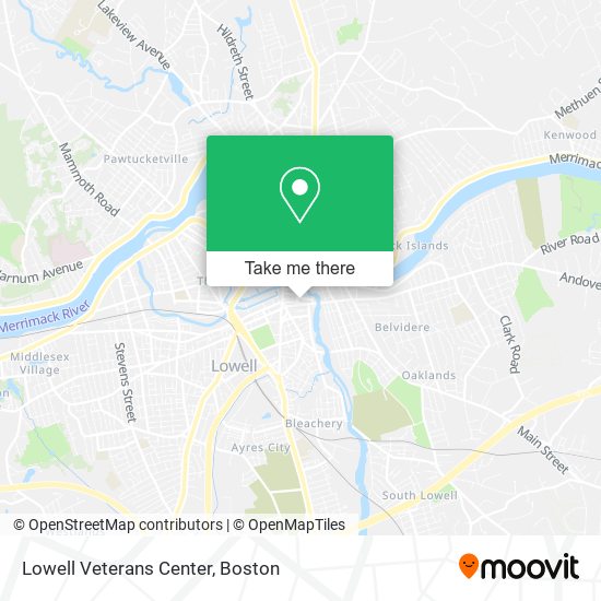 Lowell Veterans Center map