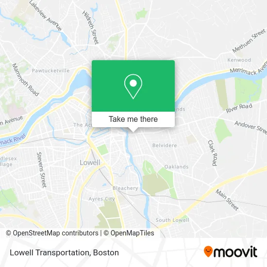 Lowell Transportation map