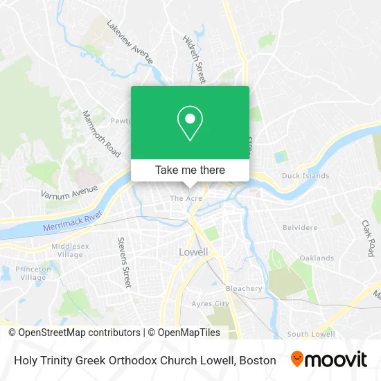 Holy Trinity Greek Orthodox Church Lowell map