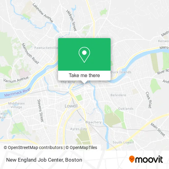 Mapa de New England Job Center
