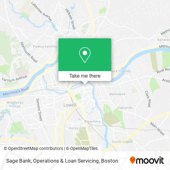 Mapa de Sage Bank, Operations & Loan Servicing
