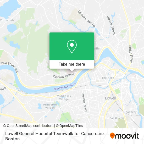 Mapa de Lowell General Hospital Teamwalk for Cancercare