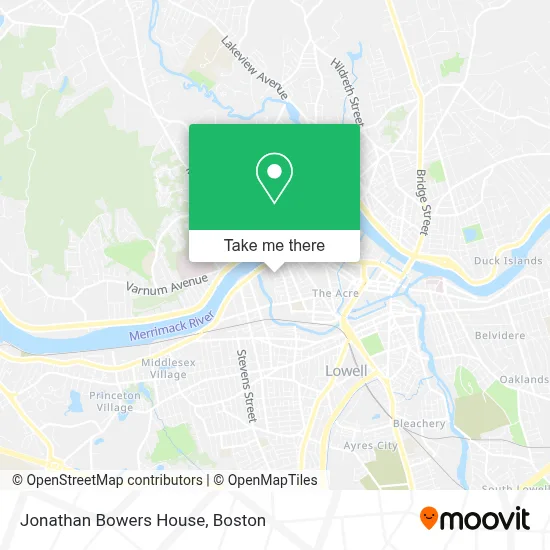 Jonathan Bowers House map