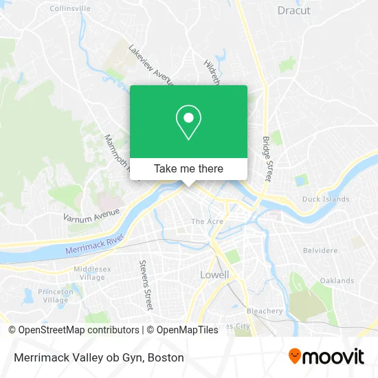 Merrimack Valley ob Gyn map