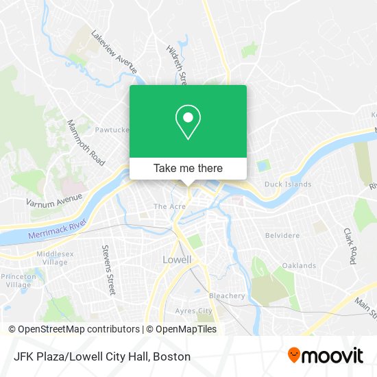 JFK Plaza/Lowell City Hall map
