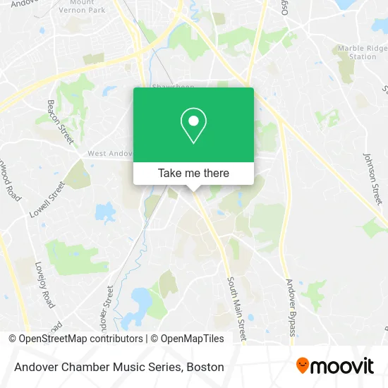 Andover Chamber Music Series map