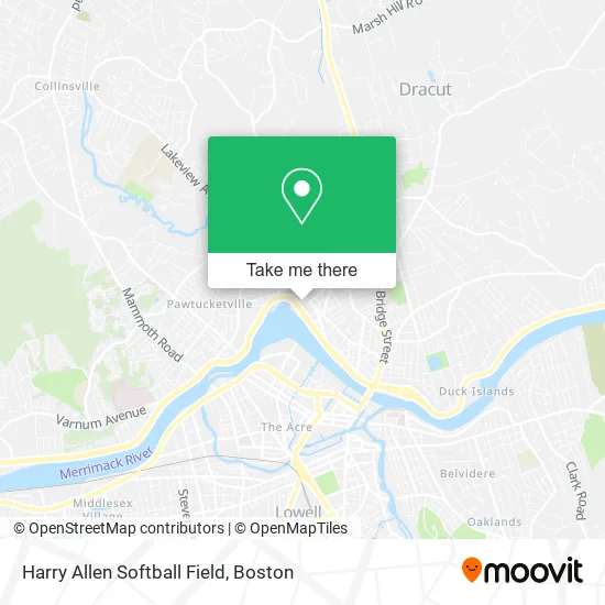 Harry Allen Softball Field map