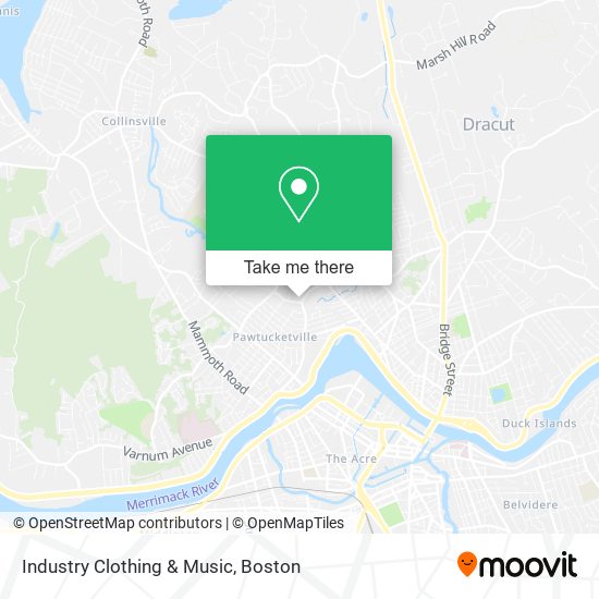 Industry Clothing & Music map