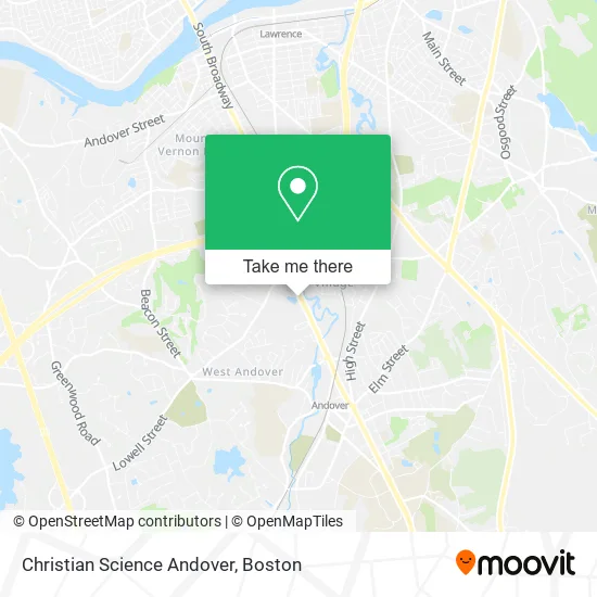 Christian Science Andover map