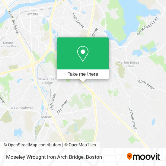 Moseley Wrought Iron Arch Bridge map