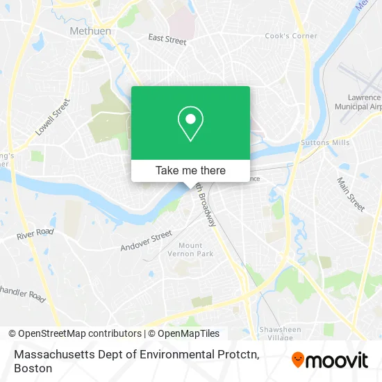 Mapa de Massachusetts Dept of Environmental Protctn