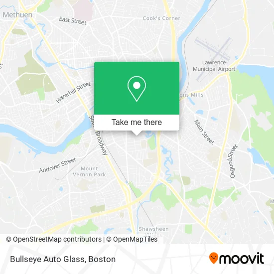 Bullseye Auto Glass map