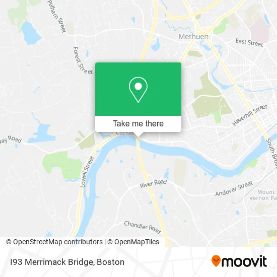 I93 Merrimack Bridge map