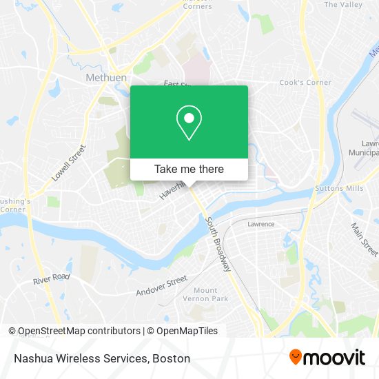 Mapa de Nashua Wireless Services